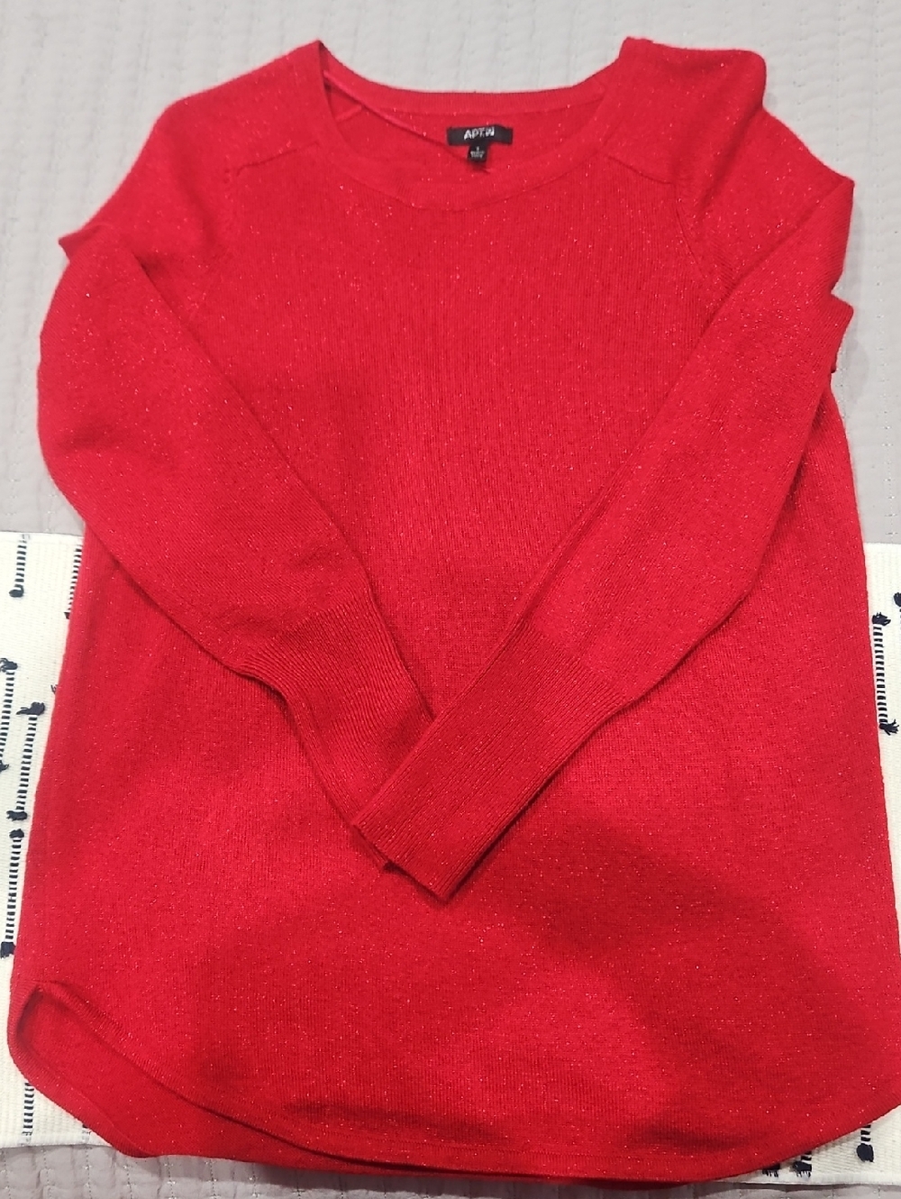 Apt. 9 Sparkle Red Crewneck Sweater